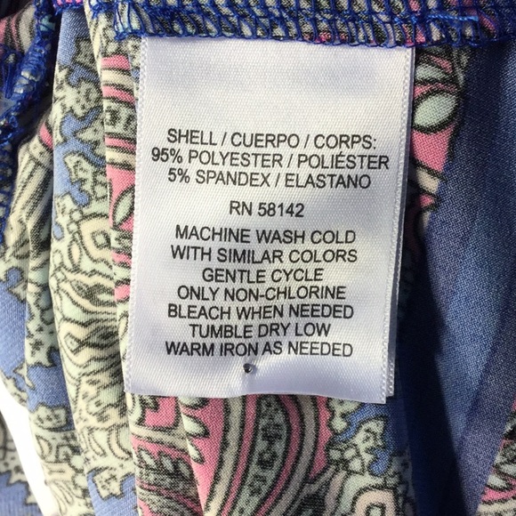 WISP PETITES 3/4-SLV STRETCHY PAISLEY SHIFT DRESS - Picture 10 of 10